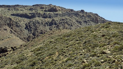 huge rock formations in teide park