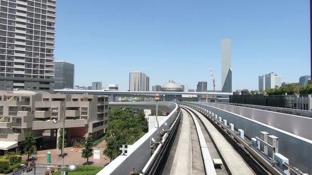 Japan city traffic. I miss a railway