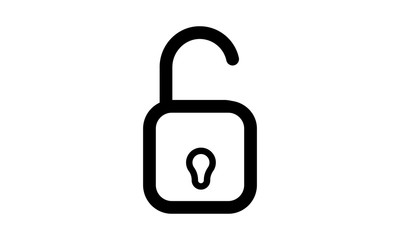 Unlock icon for access and permissions