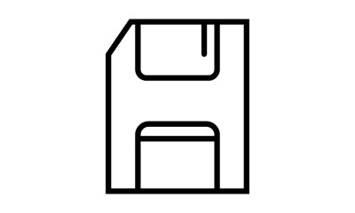 Floppy disk line icon vector image
