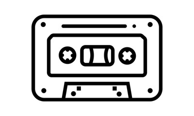  Cassette tape icon simple style vector image