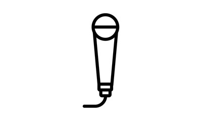  Microphone outline icon vector image.
