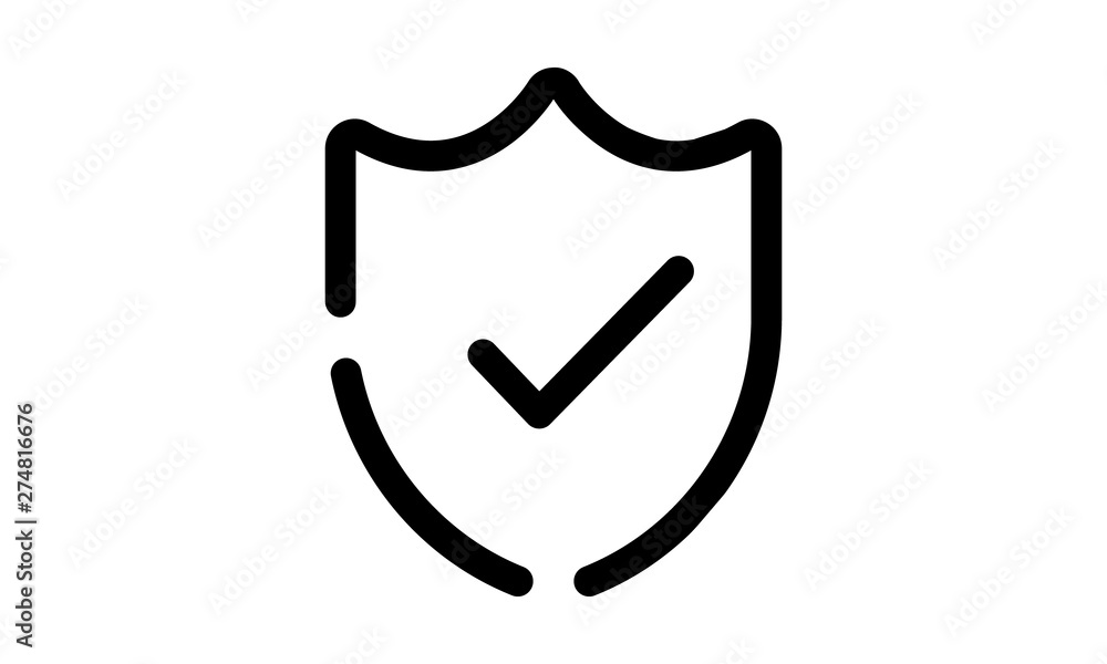 Poster shield check mark logo icon design template vector image