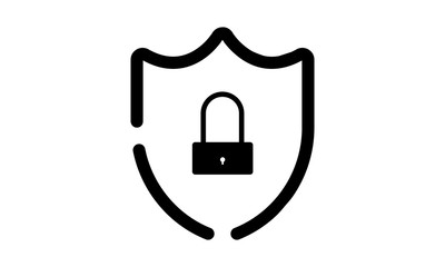 Shield and lock icon cyber security concept vector image 