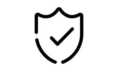 Shield check mark logo icon design template vector image 