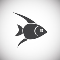 Fish related icon on background for graphic and web design. Simple illustration. Internet concept symbol for website button or mobile app.