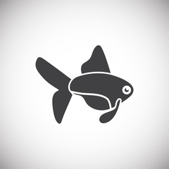 Fototapeta premium Fish related icon on background for graphic and web design. Simple illustration. Internet concept symbol for website button or mobile app.