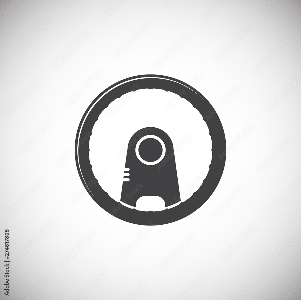 Poster steering wheel icon on background for graphic and web design. simple illustration. internet concept 