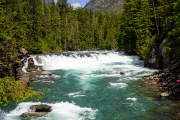 Waterfall in Glacier National Park
