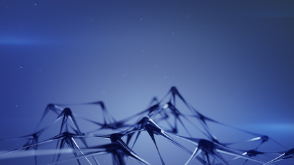 Futuristic glass microstructure 3D render