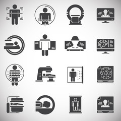 Body scan related icon set on background for graphic and web design. Simple illustration. Internet concept symbol for website button or mobile app. - 274819693