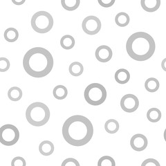 Grey ring pattern. Seamless vector background