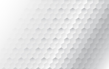 Abstract white and gray color background. 3d hexagons texture used in cover design, web design, wedding card for infographics business finance.
