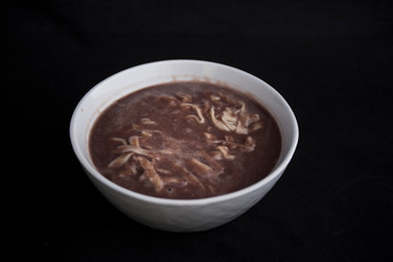 Korean food red bean noodle