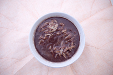 Korean food red bean noodle