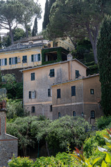 Fototapeta na wymiar House and trees in Portofino
