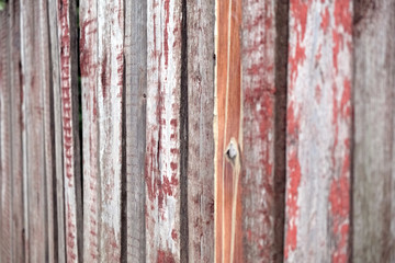 Texture of wooden fence, vertical logs frame background