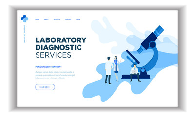 Flat Modern design of Landing page template - Medical