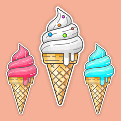 Color ice cream