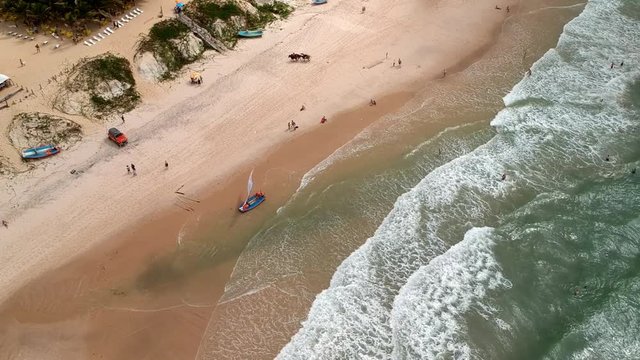 aerial landscape beach of Canoa Quebrada, Ceara - Brazil