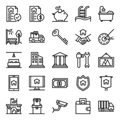 Real estate icons pack