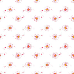 Field of white chamomile, great design for any purposes. Abstract bouquet design. Retro style.