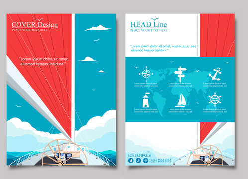 Sailing ship with red sail posters