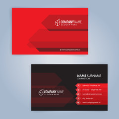 Red and Black modern business card template, Illustration Vector 10