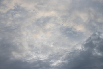 slight cloud multi layer on grey sky.  cloudy sky background and texture.