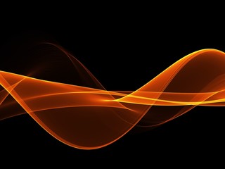 Abstract Orange waves background. Template design