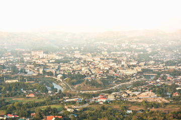 aerial view of the city