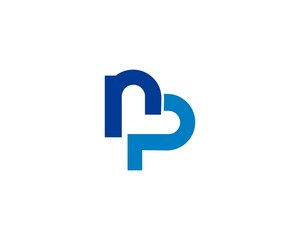 Letter PN, NP initial logo template creative design