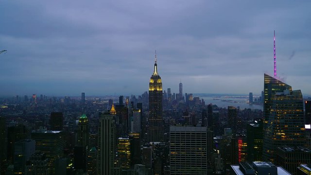 now york Empire State Building sky line