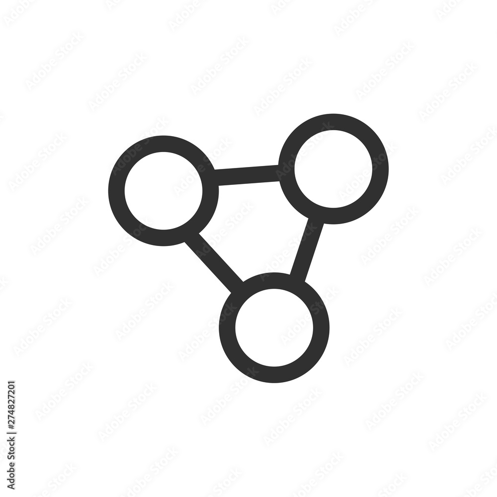 Aufkleber Molecule icon template black color editable. Molecule symbol Flat vector sign isolated on white background. Simple logo vector illustration for graphic and web design.