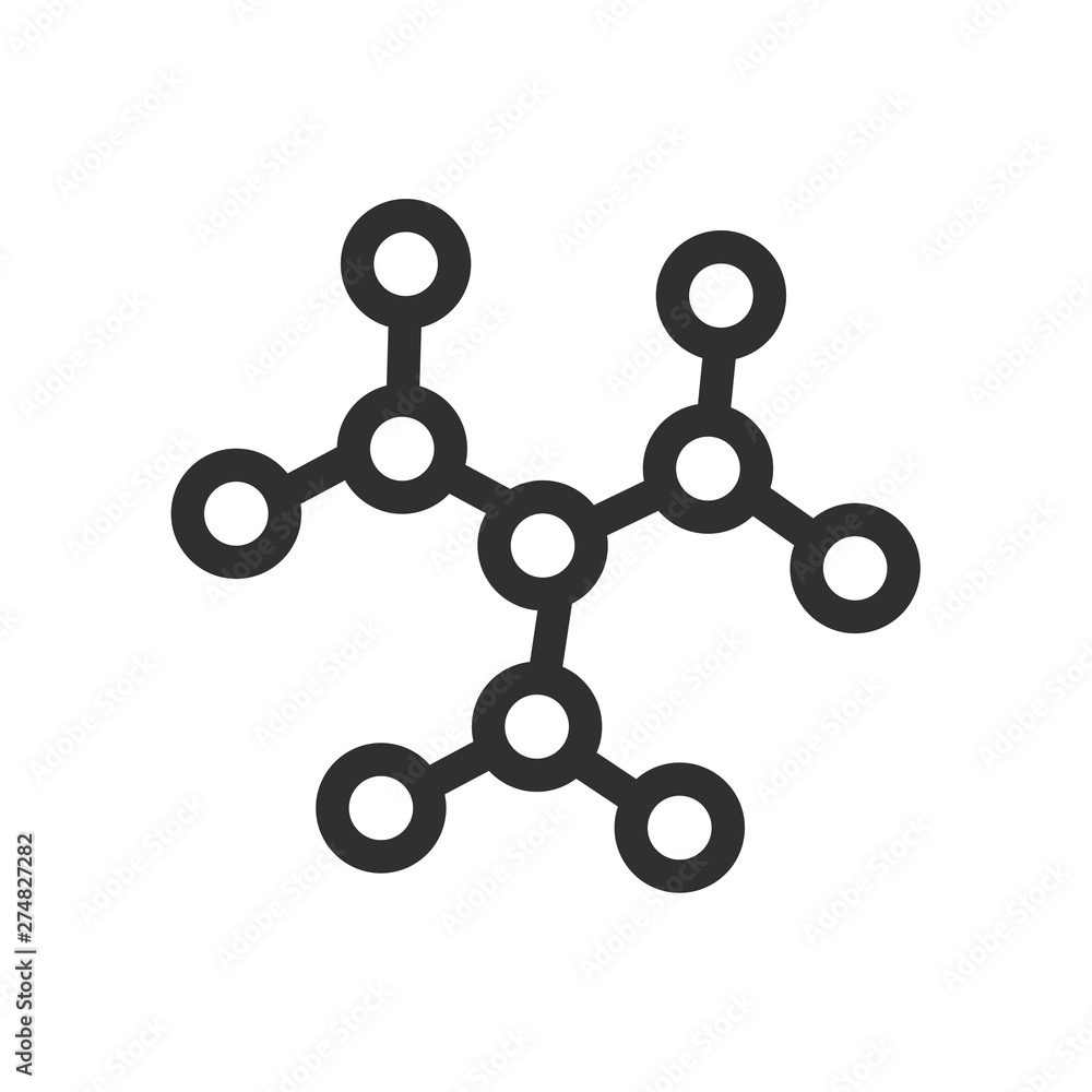 Poster Molecule icon template black color editable. Molecule symbol Flat vector sign isolated on white background. Simple logo vector illustration for graphic and web design.