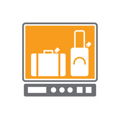 Airport related icon on background for graphic and web design. Simple vector sign. Internet concept symbol for website button or mobile app.