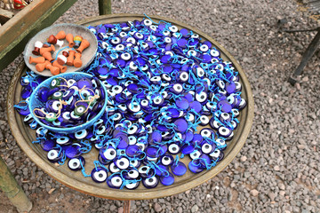 Evil eye charms, traditional turkish souvenirs, Turkey