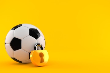 Soccer ball with padlock