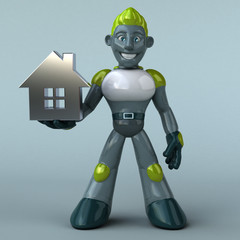 Green Robot - 3D Illustration