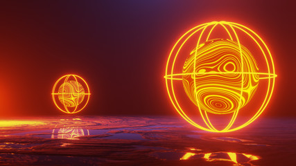 Abstract space ,exploration of the the Planet's Surface. Space Travel, Universe Concept. 3d render