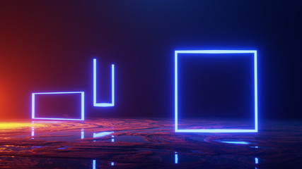 Abstract space ,exploration of the the Planet's Surface. Space Travel, Universe Concept. 3d render