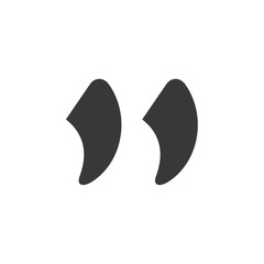 Quote icon flat style template black color editable. Quote symbol Flat vector sign isolated on white background. Simple logo vector illustration for graphic and web design.
