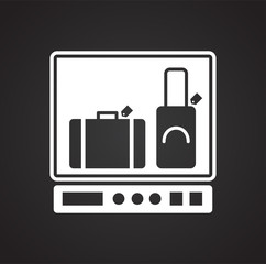 Airport related icon on background for graphic and web design. Simple vector sign. Internet concept symbol for website button or mobile app.