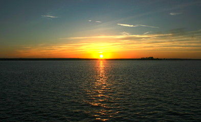 Fototapeta premium sunset in the sea Huelva Spain
