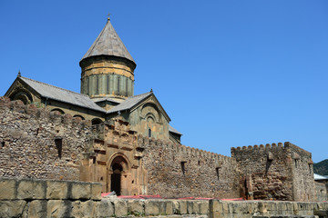 Ancient Svetitskhoveli Orthodox Cathedral in Mtskheta, Georgia