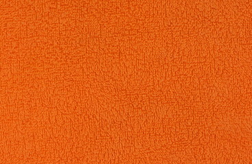 Orange soft terry towel texture.