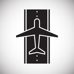 Airport related icon on background for graphic and web design. Simple vector sign. Internet concept symbol for website button or mobile app.