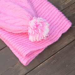 Obraz na płótnie Canvas Wool items for winter