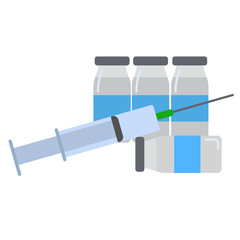 Injection isolated on white background