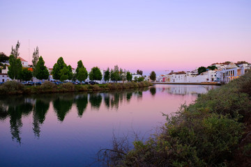 View on the river Gilao and on the old city of Tavira.